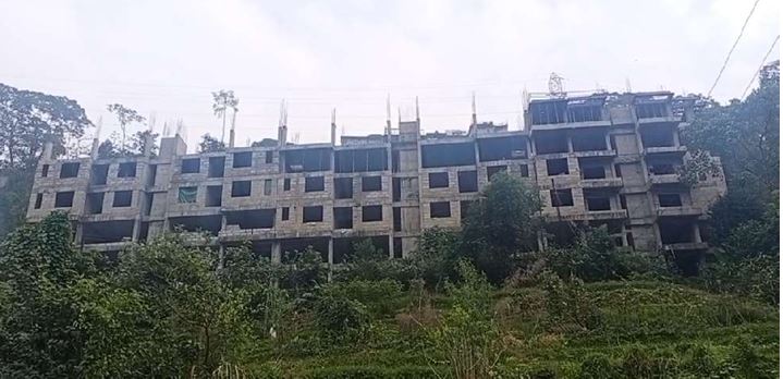 BACK VIEW OF BLOCK IV OF BLOCK IV CONSTRUCTION WORK AT LUMSEY